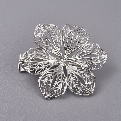 Hair Accessories Iron Alligator Hair Clip Findings IFIN-L035-03P-1