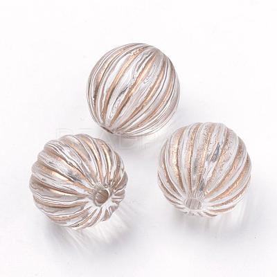 Plating Transparent Acrylic Beads PACR-Q115-60-16mm-1