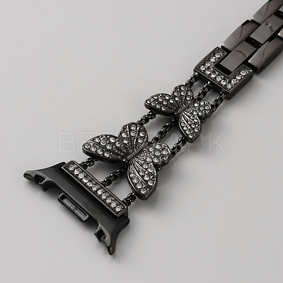 Alloy Rhinestone Butterfly Watch Band FIND-SZC0022-016D-1
