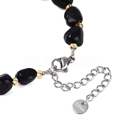 Natural Obsidian Beaded Bracelets for Women G-P563-07P-14-1