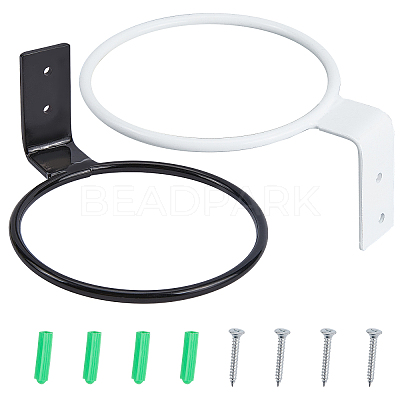 Metal Wall Mounted Bracket Planter Hook Flower Pot Ring For Indoors Balcony  Ring Holder Flower Planter AJEW-GA0001-86-1