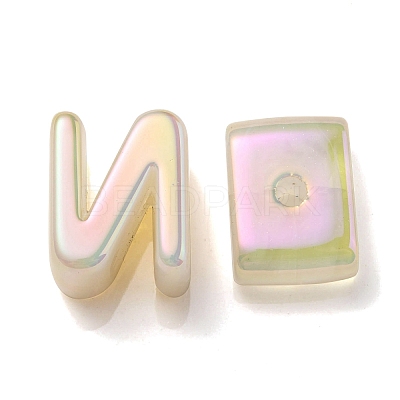 Opaque Rainbow Iridescent Acrylic Beads OACR-P010-23F-1