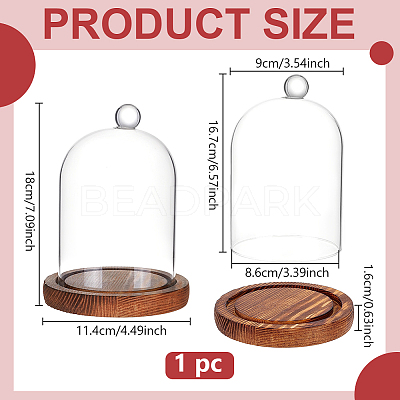Arch Glass Dome Cover AJEW-WH0481-606D-1