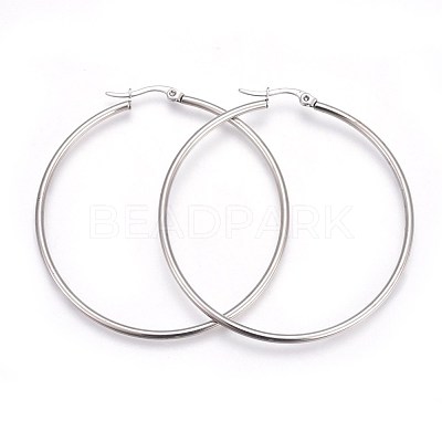 Tarnish Resistant 304 Stainless Steel Big Hoop Earrings EJEW-P173-13P-06-1