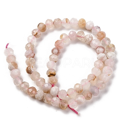 Natural Cherry Blossom Agate Beads Strands G-K380-A43-01-1