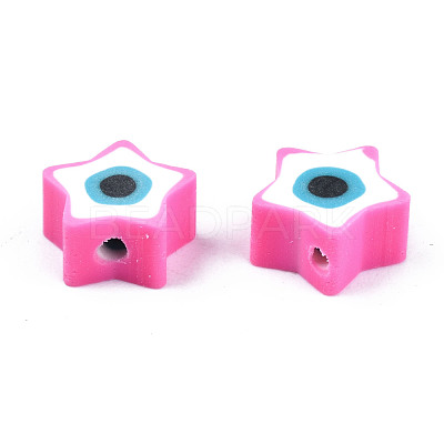 Handmade Polymer Clay Beads CLAY-T019-09H-1
