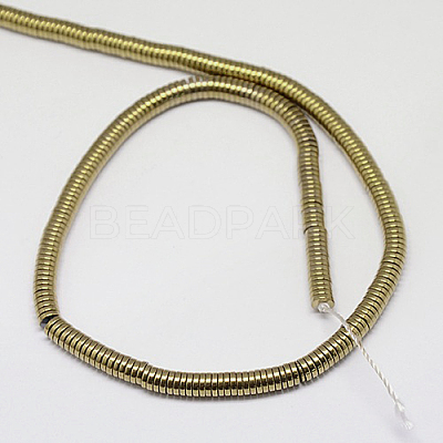 Electroplate Non-magnetic Synthetic Hematite Beads Strands X-G-J164A-4mm-07-1