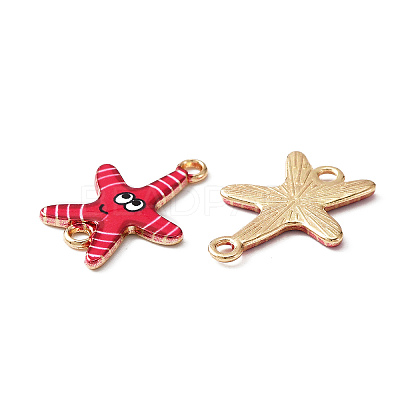 Ocean Theme Alloy Enamel Connector Charms FIND-CJC0017-15KCG-08-1