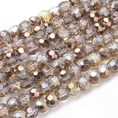 Electroplate Glass Beads Strands EGLA-J042-4mm-H03-1