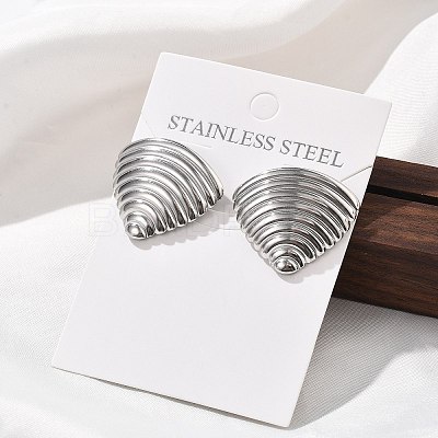 304 Stainless Steel Studs Earrings for Women EJEW-K306-22P-1