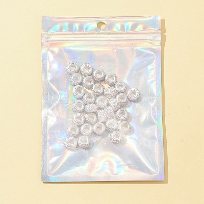 30Pcs Polymer Clay Rhinestone European Beads CPDL-FS0001-01-1