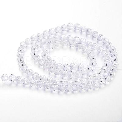 Transparent Glass Bead Strands GLAA-G013-4mm-72-1