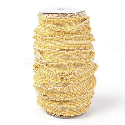 Lattice Double Ruffle Elastic Nylon Ribbon NWIR-O010-03C-1