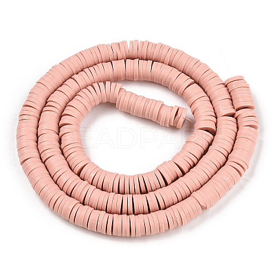 Handmade Polymer Clay Bead Strands X-CLAY-S094-6mm-A01-1