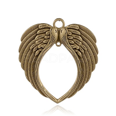 Tibetan Style Heart Wing Alloy Chandelier Component Links PALLOY-J659-32AB-NF-1