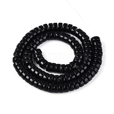 Opaque Solid Color Glass Beads Strands GLAA-N026-4x8mm-11-1