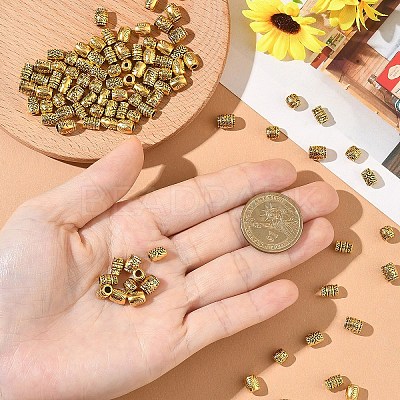100Pcs 5 Styles Tibetan Style Alloy Beads TIBEB-YW0001-37-1