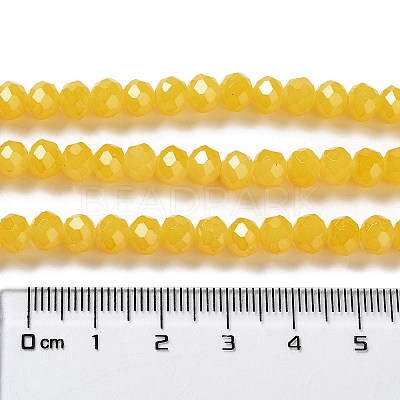 Baking Paint Imitation Jade Glass Bead Strands DGLA-A034-J8MM-A30-1