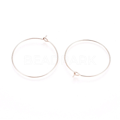 Ion Plating(IP) 316L Surgical Stainless Steel Hoop Earring Findings X-STAS-D164-01RG-1