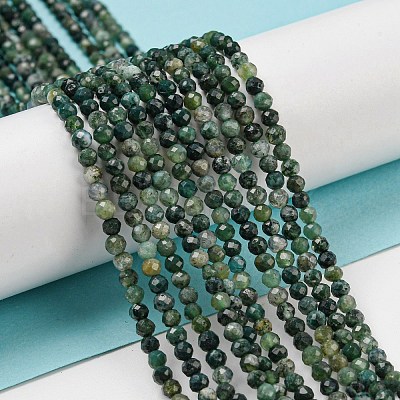 Natural Moss Agate Beads Strands G-K020-3mm-32-1