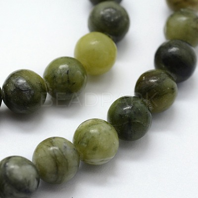 Natural Chinese Southern Jade Beads Strands G-I199-07-10mm-1