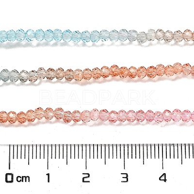 Transparent Painted Glass Beads Strands X1-DGLA-A034-T1mm-A19-1