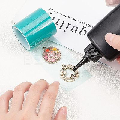 Ocean & Plant Series Zinc Alloy Open Back Bezel Pendants PALLOY-OC0001-92G-1