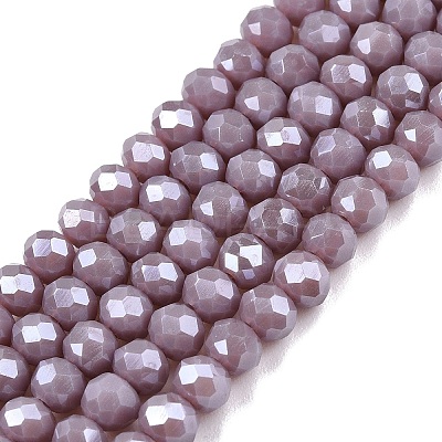 Electroplate Glass Beads Strands EGLA-A044-P4mm-A13-1