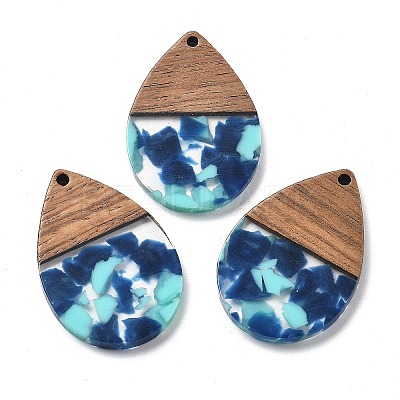 Resin and Walnut Pendants LS-FIND-R051-15H-1