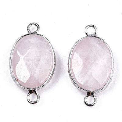 Natural Rose Quartz Links/Connectors G-T131-102-29-1