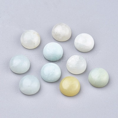 Natural Amazonite Cabochons G-P393-R56-8MM-C-1