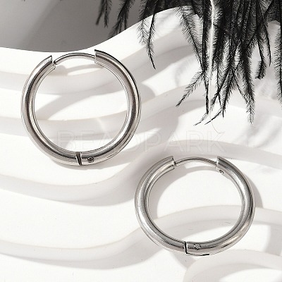 202 Stainless Steel Huggie Hoop Earrings X-EJEW-F111A-20mm-P01-1