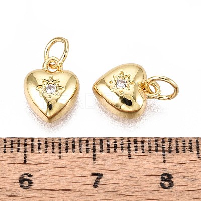 Brass Micro Pave Cubic Zirconia Charms ZIRC-R109-039-NF-1