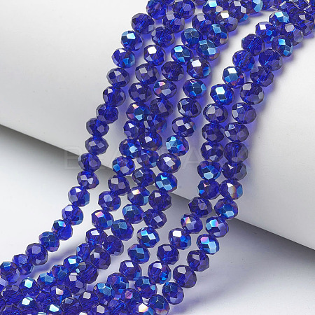 Electroplate Glass Beads Strands EGLA-A034-T2mm-I07-1