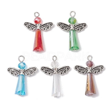 Glass & Alloy Pendants PALLOY-JF03051-1