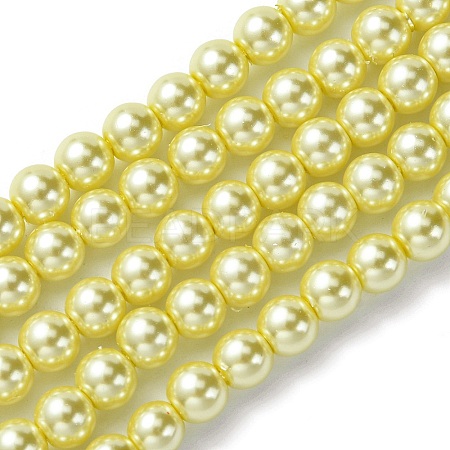 Eco-Friendly Grade A Glass Pearl Beads HY-J002-6mm-HX006-1