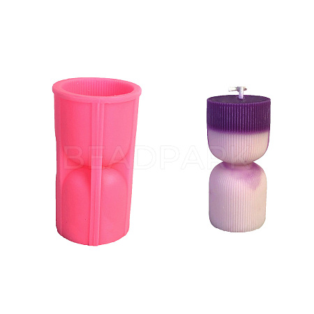 Ribbed Pillar Geometry Scented Candle Silicone Molds DIY-G106-01D-1