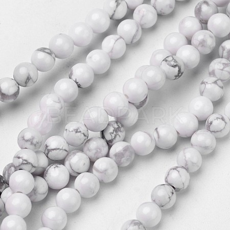 Natural Howlite Beads Strands G-D809-10-4mm-1