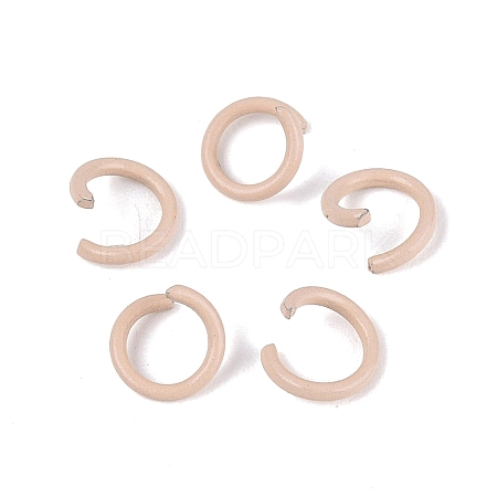 Spray Painted Iron Open Jump Rings IFIN-T017-04C-18-1