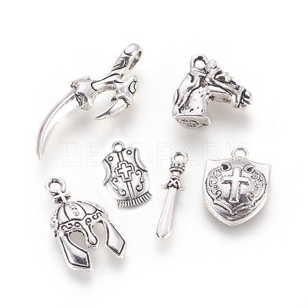 Tibetan Style Alloy Pendants TIBEP-X0185-46AS-1