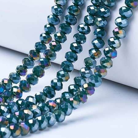 Electroplate Glass Beads Strands EGLA-A034-P10mm-B10-1
