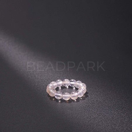Synthetic Watermelon Stone Glass Stretchy Finger Rings FS-WG01730-30-1
