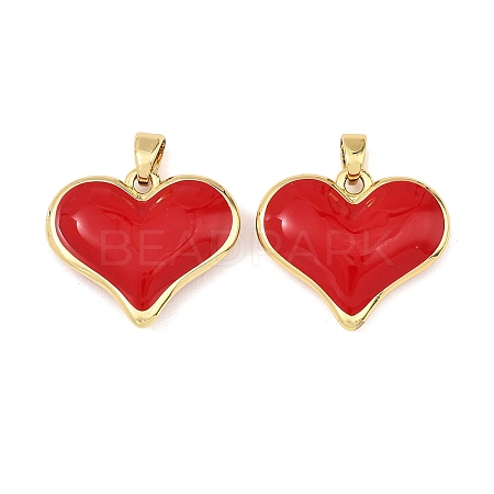 Brass Enamel Pendants KK-T001-01G-1