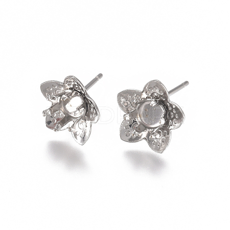 Tarnish Resistant 304 Stainless Steel Stud Earring Findings STAS-G225-16P-1