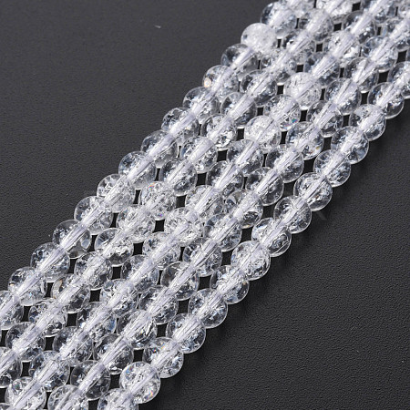 Crackle Glass Beads Strands GLAA-S192-B-006A-1