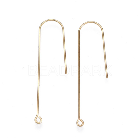 Brass Earring Hooks X-KK-N231-53-NF-1