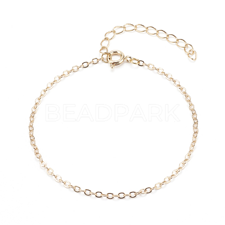 Brass Cable Chain Bracelets BJEW-JB06054-02-1