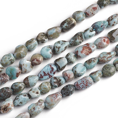 Natural Larimar Beads Strands G-D0002-D64-1