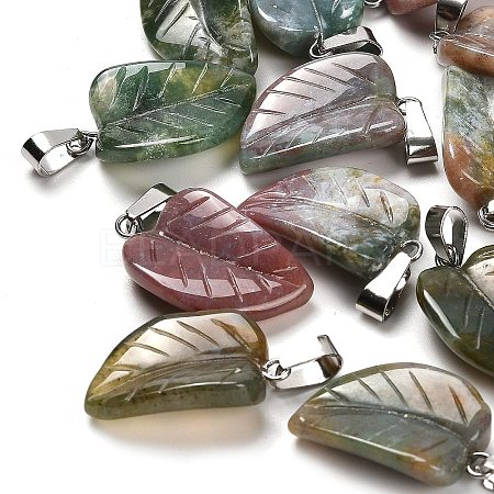 Natural Indian Agate Pendants G-B127-01P-04-1