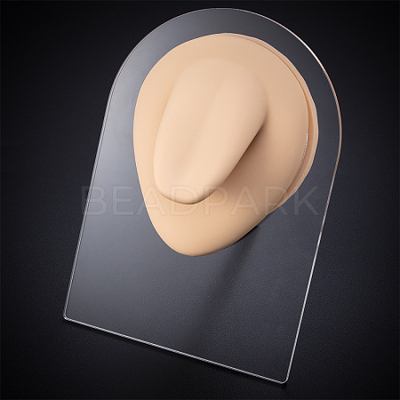 Soft Silicone Tongue Flexible Model Body Part Displays with Acrylic Stands ODIS-E016-02-1